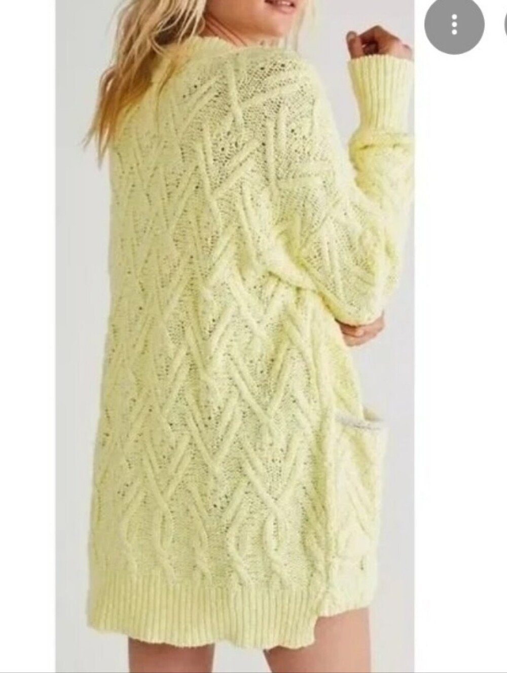 Free People Montana Cable Knit Cardigan Oversized - Picture 2 of 7